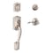 Schlage Camelot / Accent Satin Nickel Single Cylinder Handleset and Knob Right or Left Handed F60VCAM619ACC - alternate 2